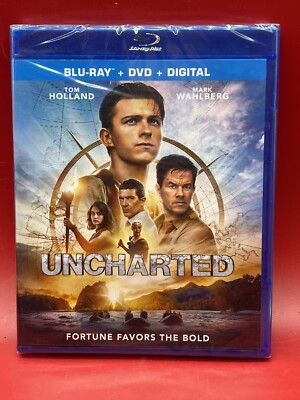 Uncharted (Blu-ray, 2022) New/Sealed