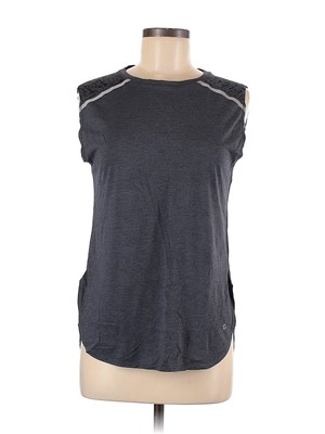 Essentials By Tchibo Women Gray Sleeveless T-Shirt S