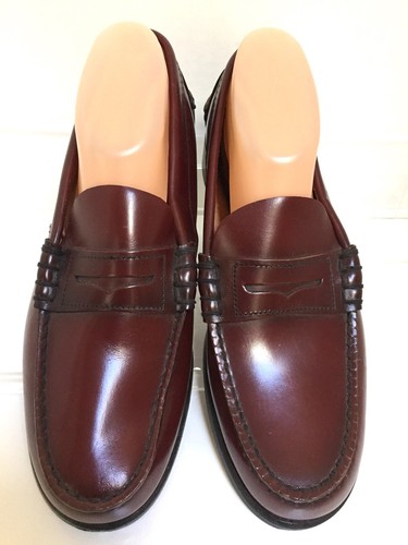 Vintage SEBAGO Men's Antiqued Brown Leather Penny Loafers Size 8.5E  I2