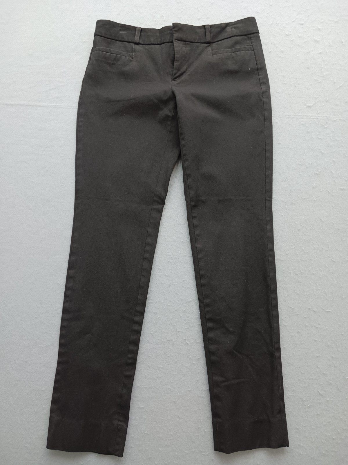 Banana Republic Women Dress Pants Size 2L Black Solid Straight Leg Classic