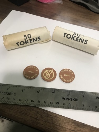 Vintage Lot Of 100+ 1973 Golden Harvest Seed Advertising Token Lot Farm Ag Coin