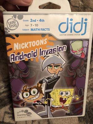Leap Frog Didj Game Cartridge NICKTOONS ANDROID INVASION Math Spongebob Zim  05 