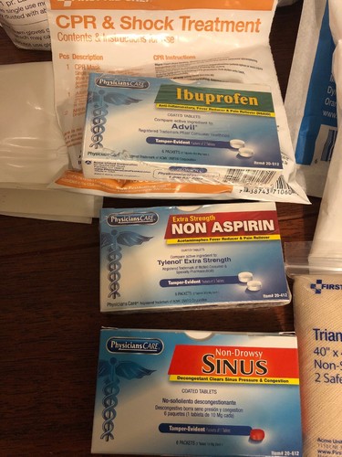 $214 Pac-Kit Personal First Aid Station Kit CPR Burns Fractures Stings Bites