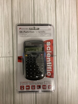 Sentry CA656 56-Function Scientific Calculator, Black Case 10-Digit LCD Auto Off