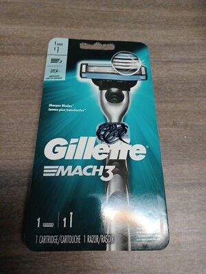 Gillette Mach3 Men's Razor Handle and 1 Blade Refill New