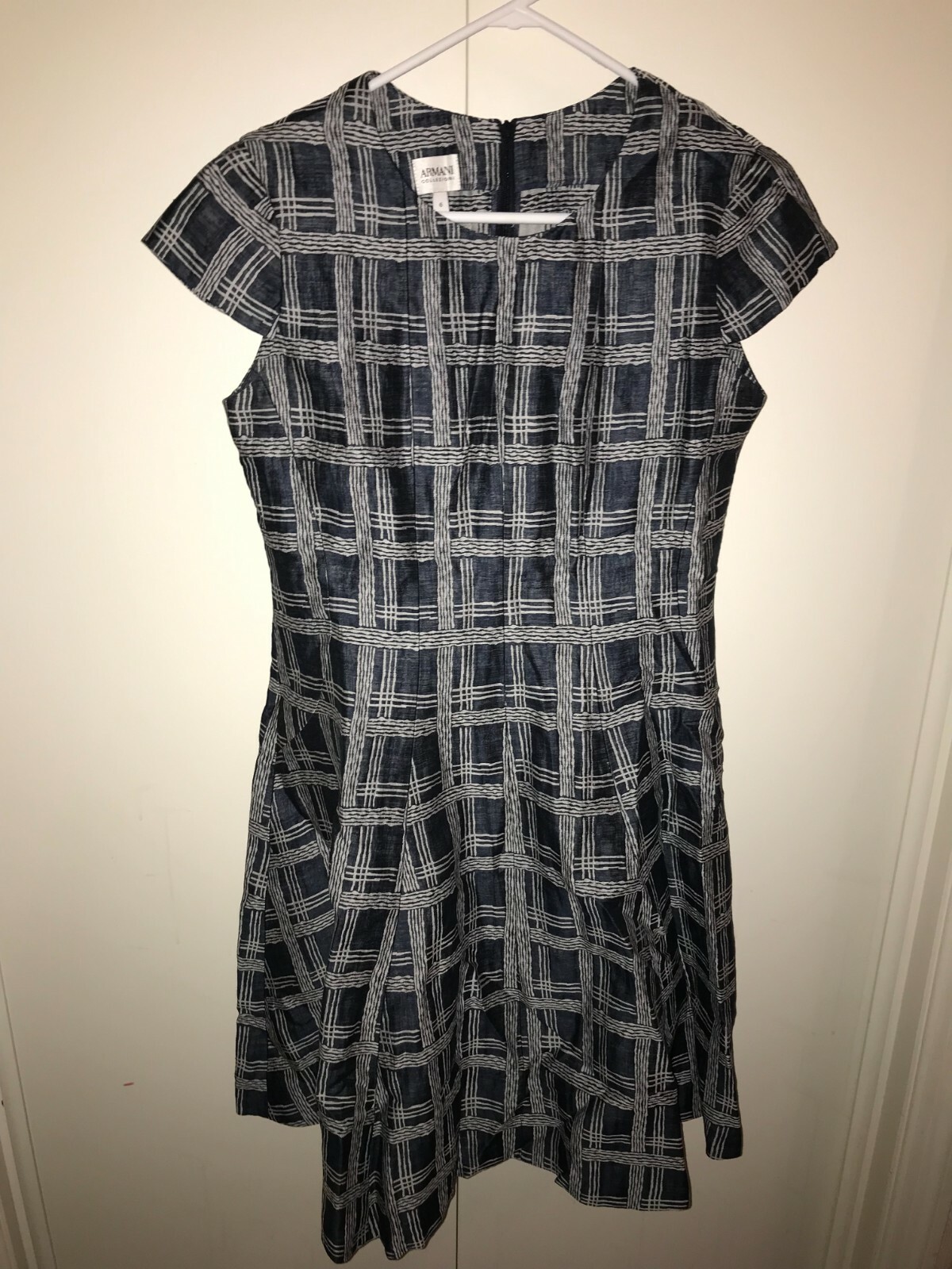 ARMANI COLLEZIONI Dress BY GIORGIO ARMANI BLUE Gray Linen