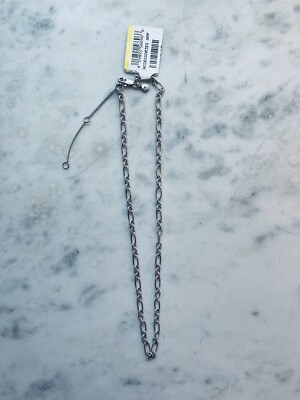 NWT MADEWELL Silver Link Chain Layering Necklace 16  + 2.5  Extender