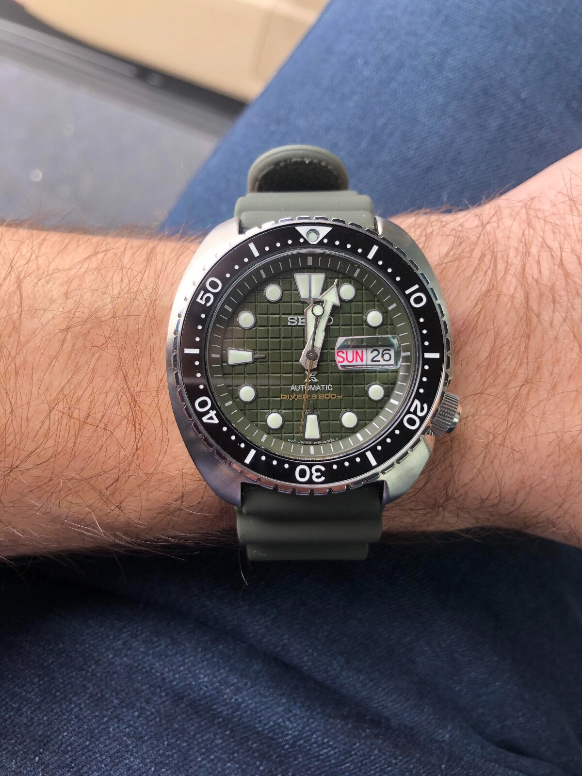 Pre-owned Seiko Automatic Prospex King Turtle Divers Watch Srpe05 (fedex 2 Day Ship)