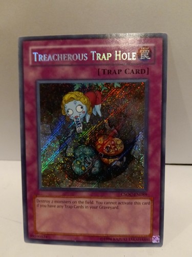 Yugioh Treacherous Trap Hole - CSOC-EN089 - Secret R. Unlim. Crossroads of Chaos