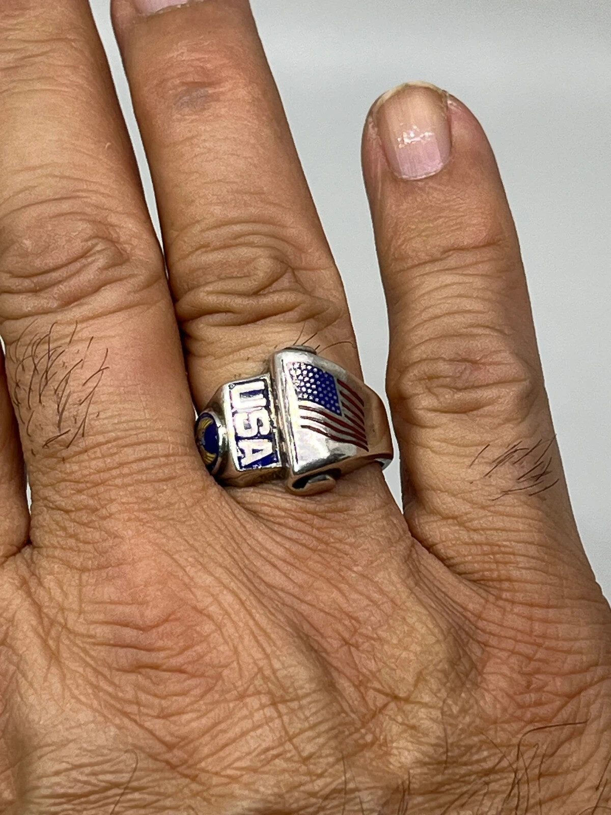 National Guard 米国 ヴィンテージ ミリタリー シグネット リング 925 Sterling Silver Vintage Pennsylvania Air National Guard