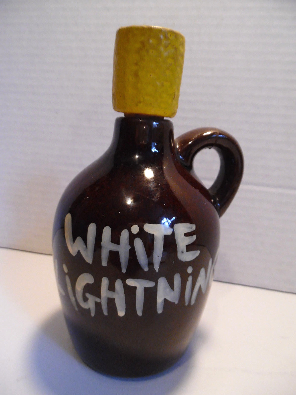 WHITE LIGHTNING WHISKEY POTTERY JUG
