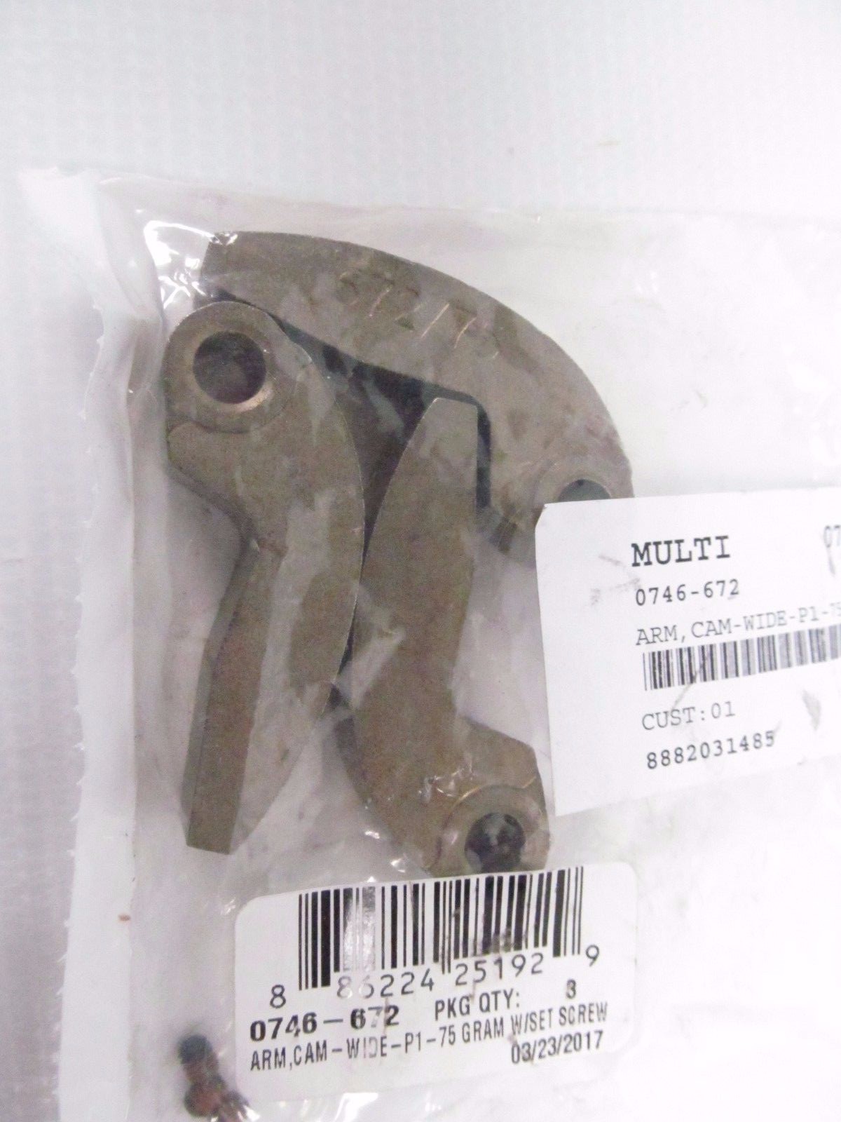 Oem Arctic Cat Snowmobile Clutch Weights Set Of 3 W/ Set Screws 75 Gram