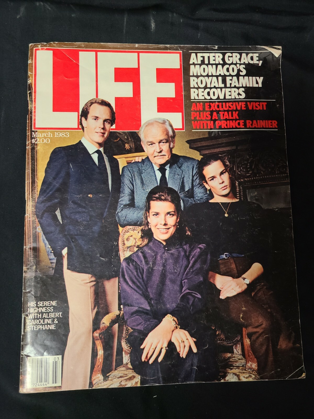 March, 1983 Life Magazine His Serene Highness w/Albert, Caroline, & Stephanie