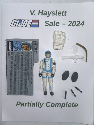 GI Joe 1990 SUB-ZERO W/ File Card Great Condition!