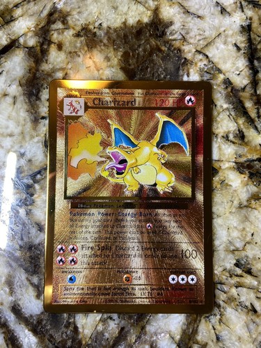 ポケモンカード クリスタルタイプ1st Ed EditionCharizard Pokemon Card - PSA 8 Grey Error Stamp 1st Edition Charizard