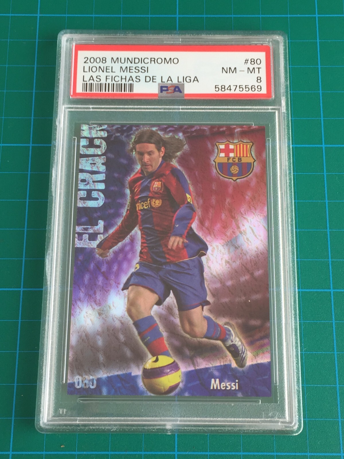 2007 Mundi Cromo Lionel Messi PSA8(メッシ) 2007 MUNDI CROMO LAS FICHAS DE LA LIGA #47 LIONEL MESSI PSA