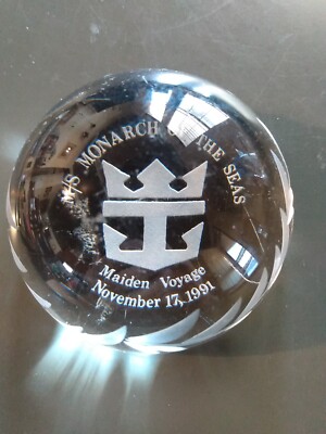 Maiden Voyage November 17th 1991 Ms Monarch Of The Seas Paperweight
