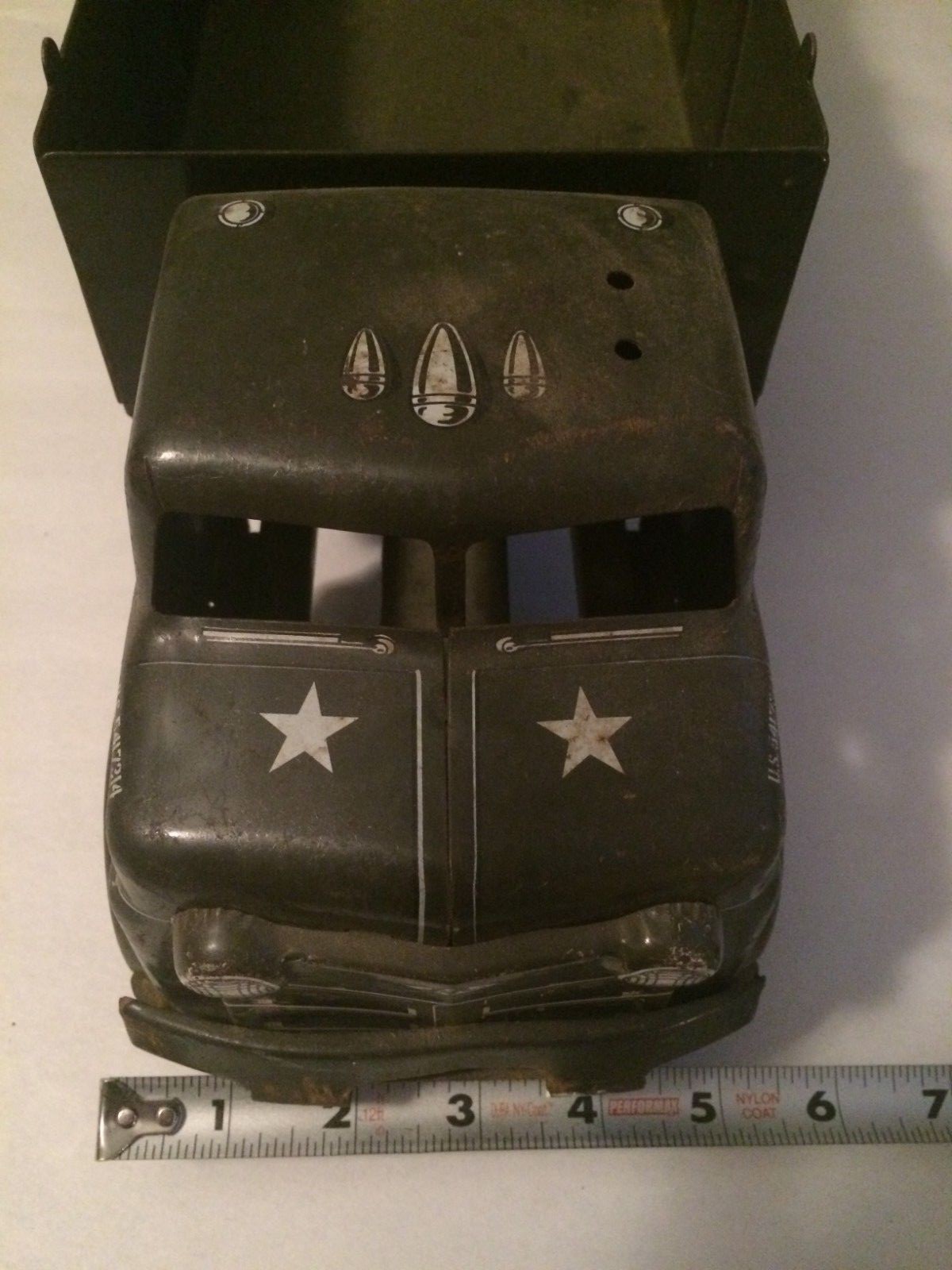 VINTAGE 1950'S Marx Lumar U.S. Army Transport Truck Pressed Steel