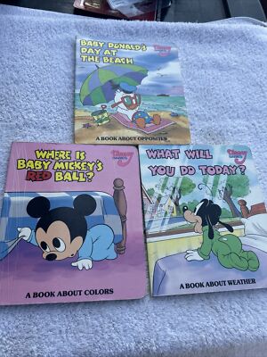 Set of 3 Disney Babies books Donald Duck, Mickey, Goofy
