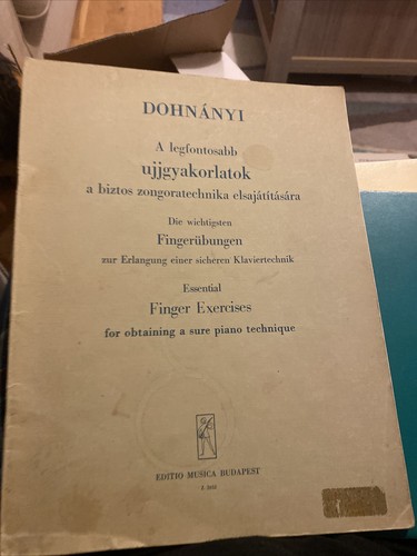 DOHNANYI Essential Finger Exercises For Obtaining a Sure