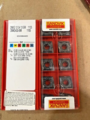 SANDVIK CARBIDE INSERTS CNMG 12 04 12 SM 1105 CNMG433 SM 1105 QTY 10
