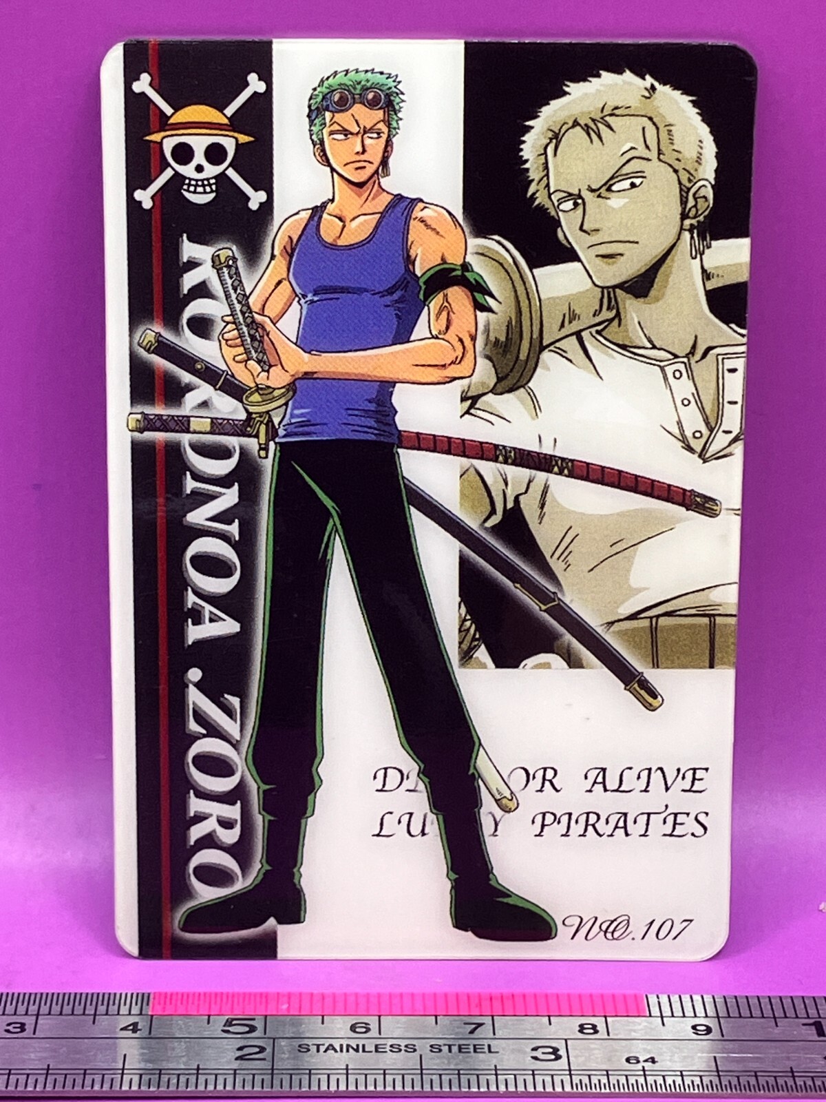 ミラバト ONE PIECE Roronoa Zoro 107 One Piece King of Pirates Gummy Card 2003
