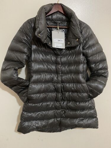 ブルゾン Herno Black High Collar Puffer Jacket With Horizontal Herno Black High Collar Puffer Jacket With Horizontal