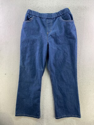 White Stag Womens Size XL Blue Pull On Stretch Bootcut Jeans