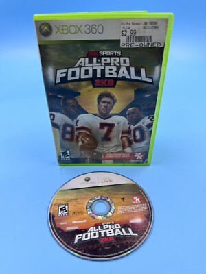 All-Pro Football 2K8 (Microsoft Xbox 360, 2007) TESTED No Manual
