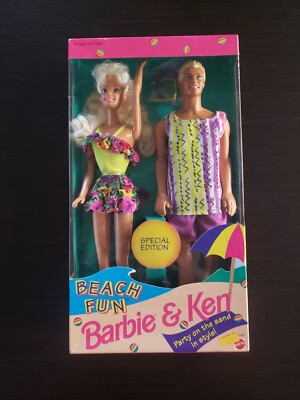 Vintage Sealed 1993 Barbie & Ken Beach Fun  Special Edition Mattel 11481