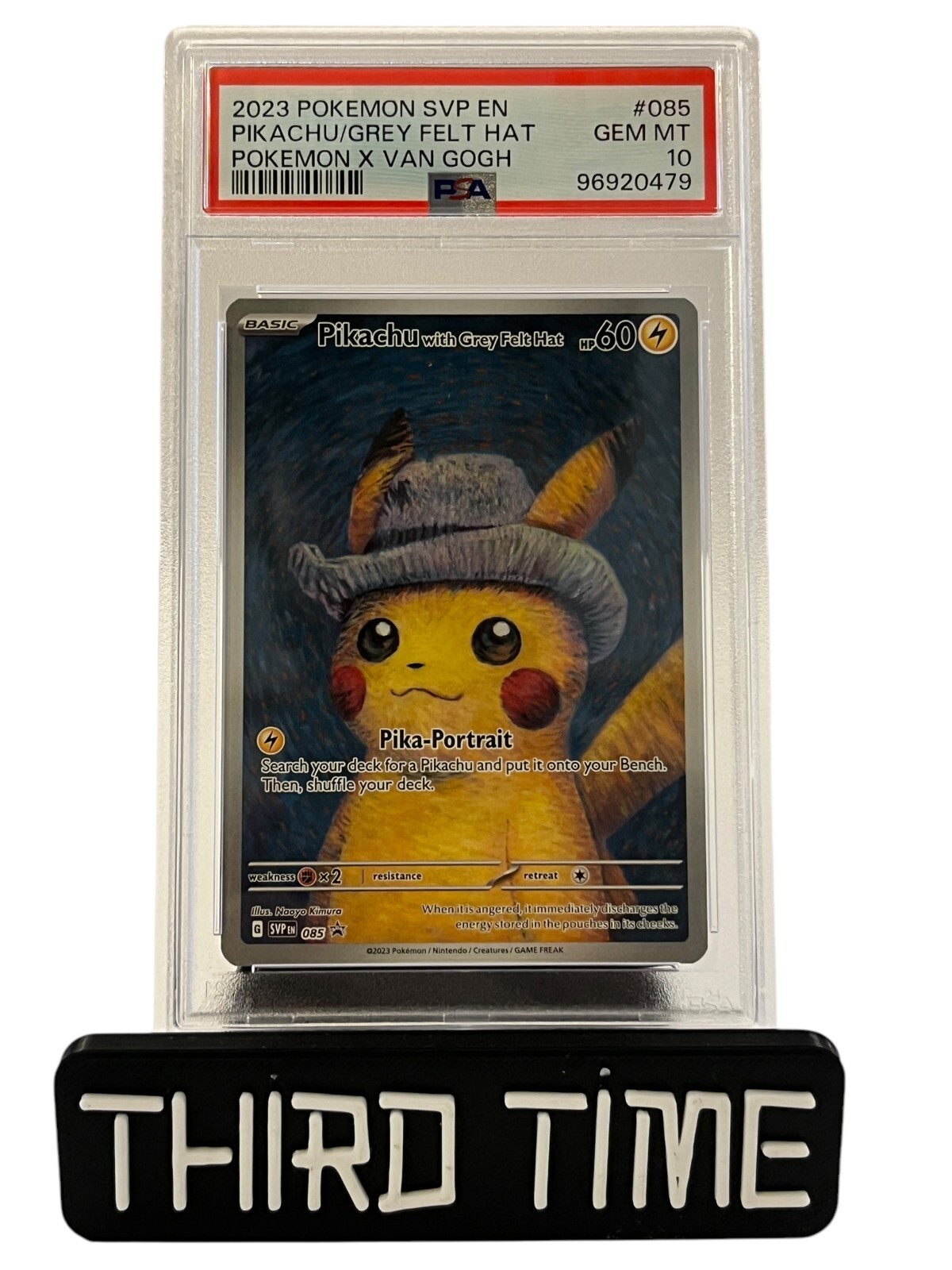 2023 Pikachu with Grey Felt Hat #085 Pokemon Center x Van
