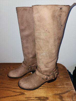 Coach - Natalie Cognac Brown Leather Riding Boots - Women s Size 8.5M
