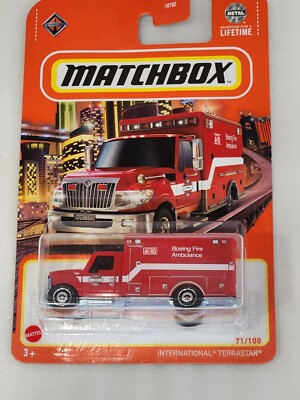 Matchbox #71 /100 International Workstar Boeing  Ambulance Rescue Emergency 