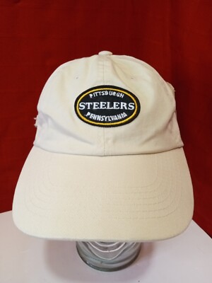 Pittsburgh Steelers American Needle Basic Patch Logo Beige Strapback Hat Cap