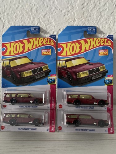 2022 Hot Wheels Red Volvo 240 Drift Wagon 232/250 HW Drift 4