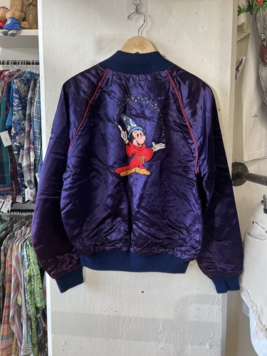80年代 USA製 Walt Disney World ウォルトディズニーワールド スタジャン ブルゾン 刺? レディースXL メンズ 80-90's USA製 