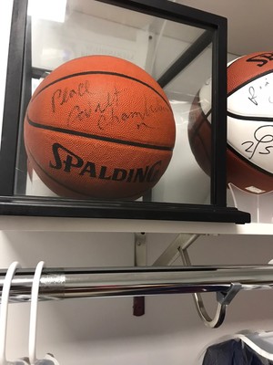 wilt chamberlain autographed basketball