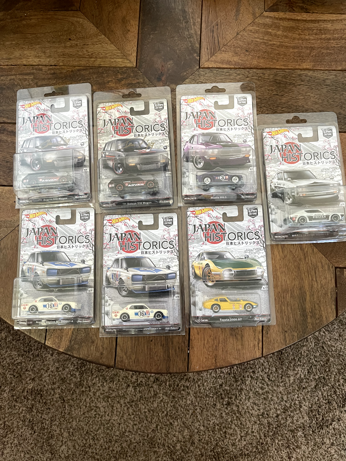 Japan Historics 1 Complete Set With Variations Signed Datson Wagons