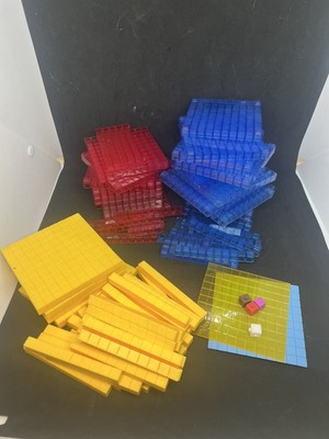 Base 10 Math Manipulatives Plastic Blocks Education Homeschool