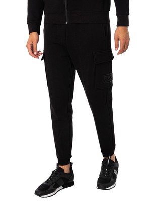 

Мужские брюки-карго EA7 Box Logo, черные, Черный, 6RPP63-PJ07Z-1200