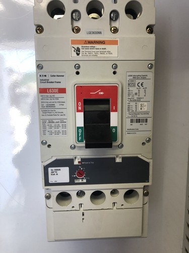 EATON L630E 3 pole 600 amp 600v LGE3630NN Installed In PLC never Wired Up(NEW)