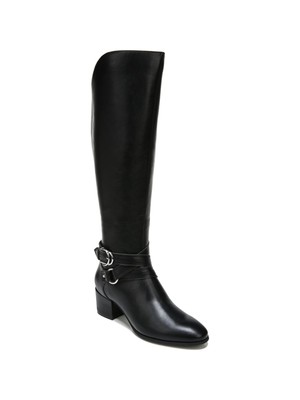 

LIFE STRIDE Женские черные сапоги Oakley Almond Toe на блочном каблуке на каблуке, Черный, H4431F1