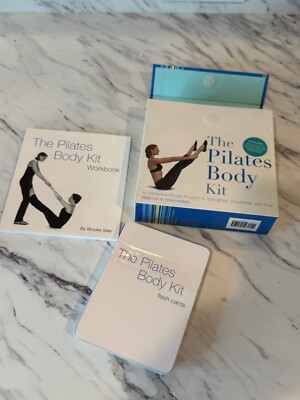 Brooke Siler THE PILATES BODY KIT Book + 2 CDs + 70 Flash Cards in Box LIKE NEW