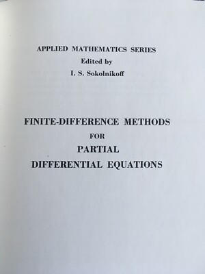 Finite-difference Methods For Partial Differential Equations Forsythe Wasow 1967