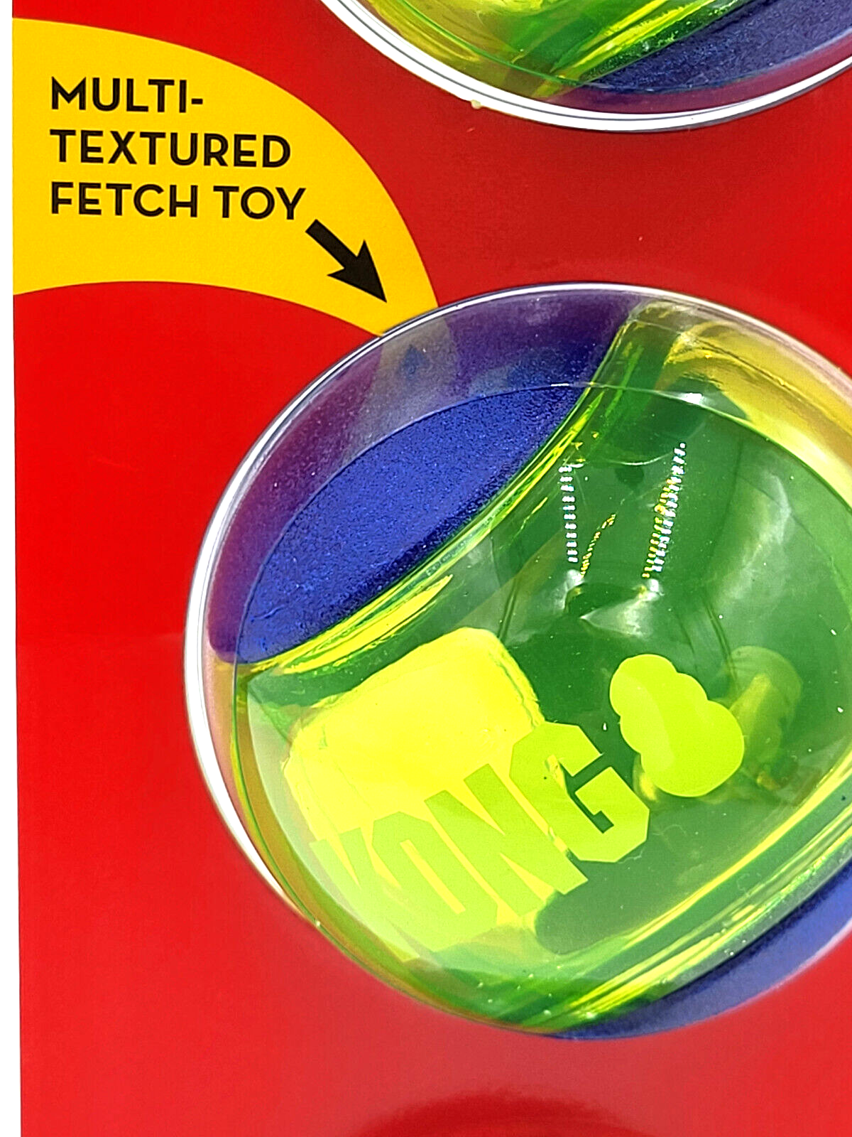 KONG Squeezz Action Ball Medium Blue 3 Pack Squeaky Dog Fetch Toy 