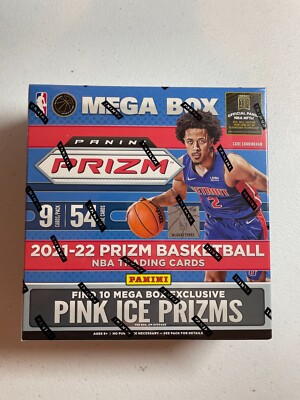 2021-22 Panini Prizm NBA Basketball Mega Box Walmart Exclusive Pink Ice Prizms