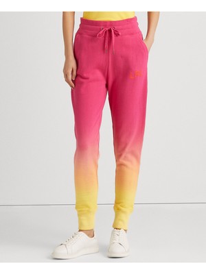 

RALPH LAUREN Женские розовые брюки с эластичной резинкой на талии и кулиской Sweatpa с манжетами, Розовый, 200871944001