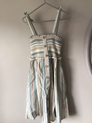 BNIP Accessorize stripe button bandeau beach dress size S, 8-10 (more like 6-8)