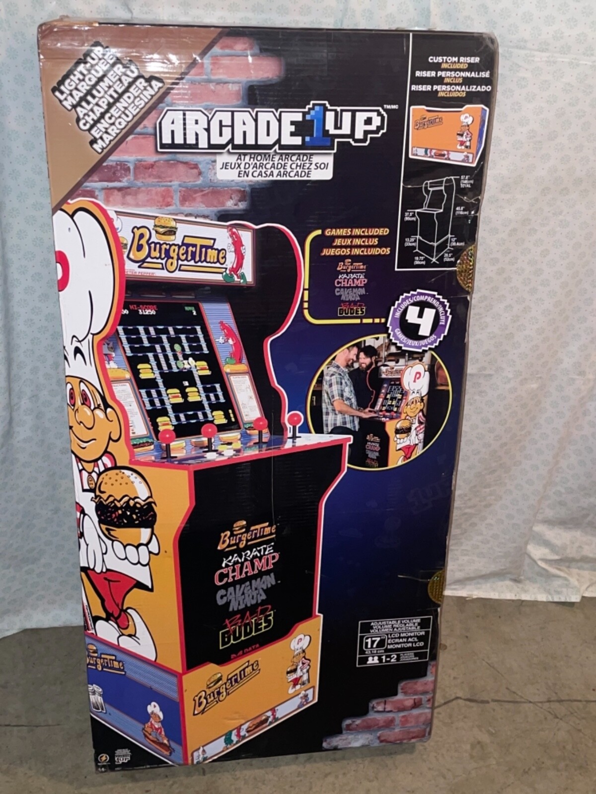 Arcade 1Up Burgertime W/ Custom Riser And Light Up Marquee, Brand New And FactorのeBay公認海外通販｜セカイモン