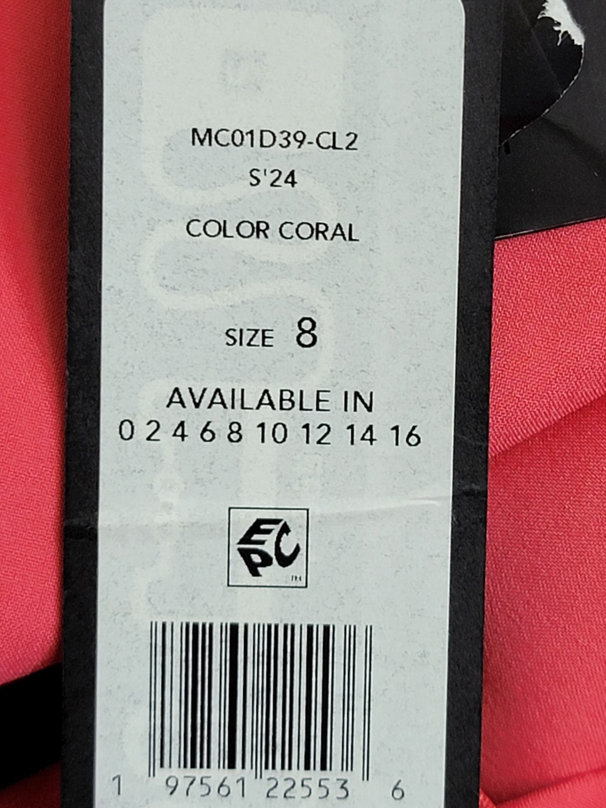 BCBGMAXAZRIA Asymmetric Neck Long Dress Women 8 Coral Side Zip w/ Button Closure - Picture 12 of 12